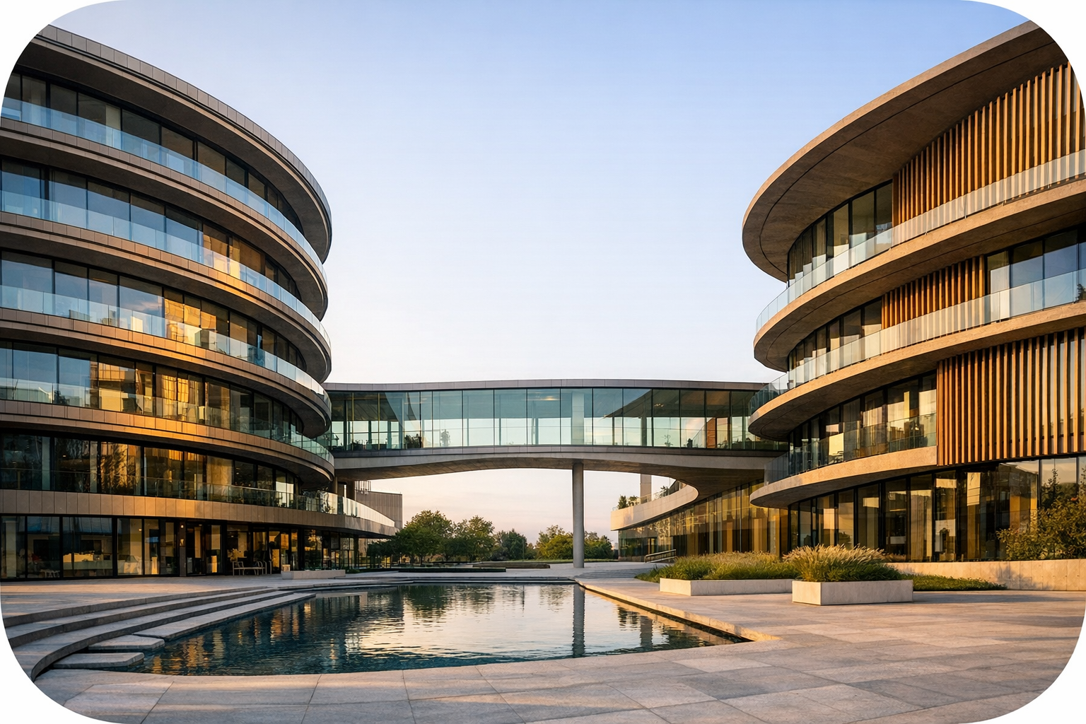 Architectural Image with Rounded Angles