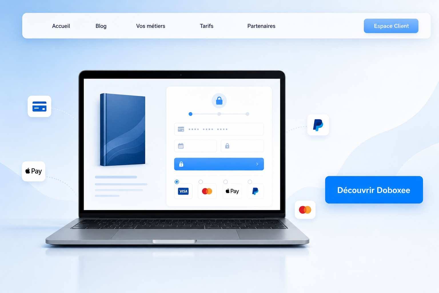 Page de vente Doboxee pour vendre un document numérique payé d'avance avec paiement sécurisé